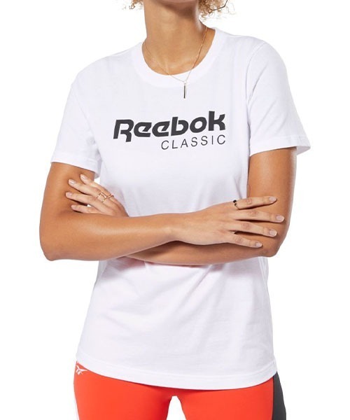 Reebok(リーボック)の「CL Tシャツ(Tシャツ/カットソー・レディース・ブラック/ホワイト/レッド/ネイビー・X-LARGE/LARGE/SMALL/MEDIUM)」の2枚目の写真