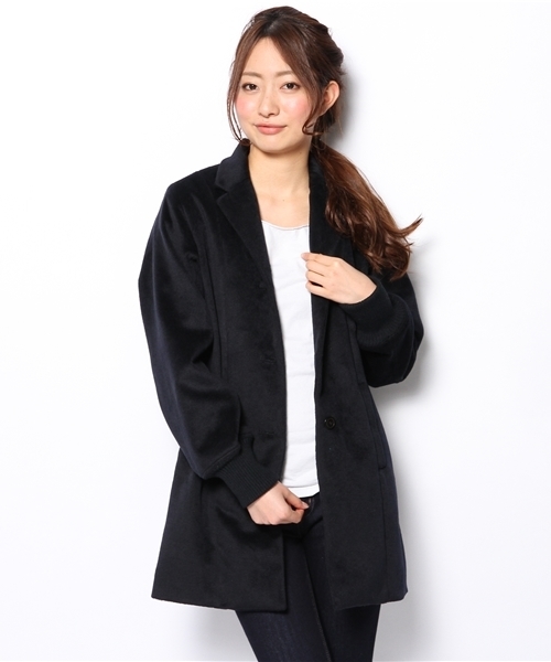 Kastane（カスタネ）の「【Kastane】テーラードカラーコート（その他アウター・レディース・グリーン/ネイビー・2/1）」の9枚目の写真