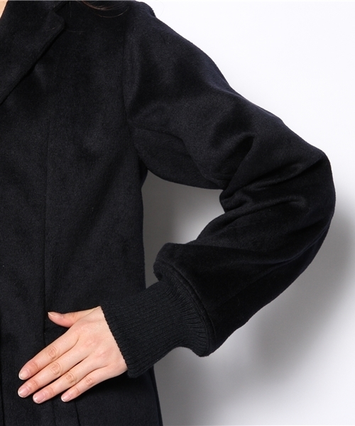 Kastane（カスタネ）の「【Kastane】テーラードカラーコート（その他アウター・レディース・グリーン/ネイビー・2/1）」の7枚目の写真