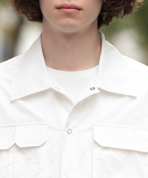 JUNRED（ジュンレッド）の「【ビッグシルエット】ダブルフラップポケットシャツ（シャツ/ブラウス・メンズ・ブラック/ホワイト・M/L）」の4枚目の写真