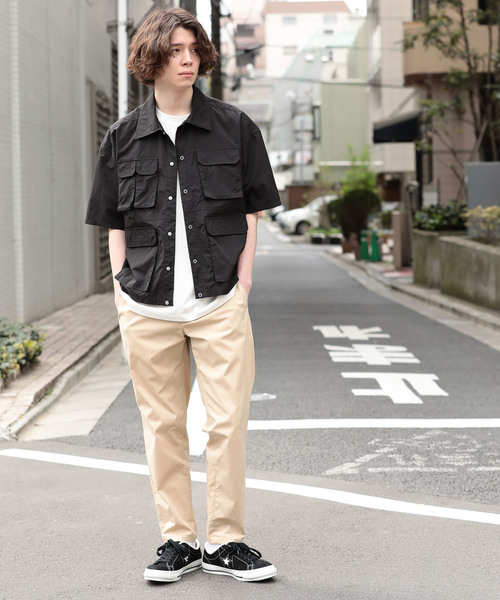 JUNRED（ジュンレッド）の「【ビッグシルエット】ダブルフラップポケットシャツ（シャツ/ブラウス・メンズ・ブラック/ホワイト・M/L）」の6枚目の写真