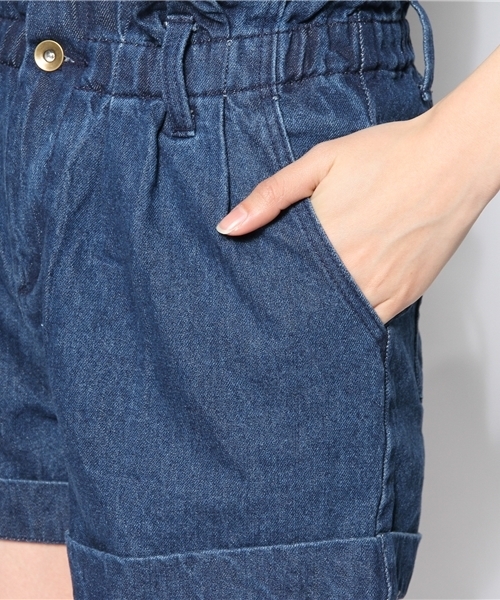 one after another NICE CLAUP（ワンアフターアナザーナイスクラップ）の「【ナイスクラップ】ハイウェストデニム（その他パンツ・レディース・オフホワイト/ケミカルウォッシュ/ブルー・FREE）」の4枚目の写真