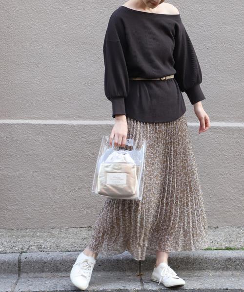 one after another NICE CLAUP（ワンアフターアナザーナイスクラップ）の「３点セットPVCスクエアバッグ（ショルダーバッグ・レディース・ブラウン系その他/クリア・FREE）」の9枚目の写真