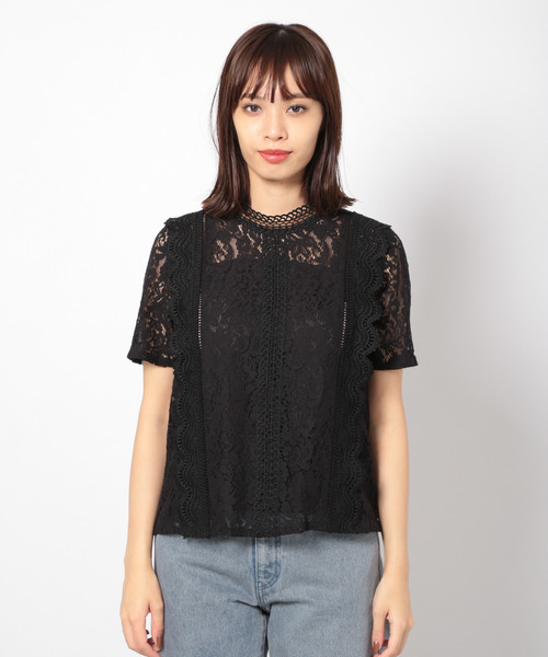 PAGEBOY（ページボーイ）の「レースハイネックブラウス（シャツ/ブラウス・レディース・ホワイト/ブラック/オフホワイト・FREE）」の14枚目の写真