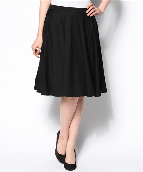 mystic(ミスティック)の「ミドル丈フレアースカート(スカート・レディース・オフホワイト/ブルー/ブラック/グレー・フリ-)」の3枚目の写真