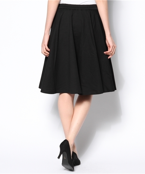 mystic(ミスティック)の「ミドル丈フレアースカート(スカート・レディース・オフホワイト/ブルー/ブラック/グレー・フリ-)」の9枚目の写真