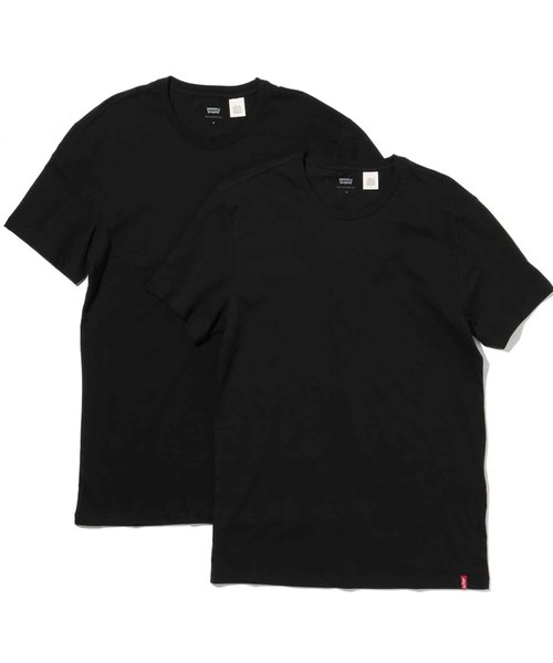 Levi's（リーバイス）の「Levi's/リーバイス スリムフィット 2パックTシャツ クルーネック BLACK +（Tシャツ/カットソー・メンズ・ブラック・XS/M/S/XL/L）」の7枚目の写真