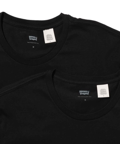 Levi's（リーバイス）の「Levi's/リーバイス スリムフィット 2パックTシャツ クルーネック BLACK +（Tシャツ/カットソー・メンズ・ブラック・XS/M/S/XL/L）」の10枚目の写真