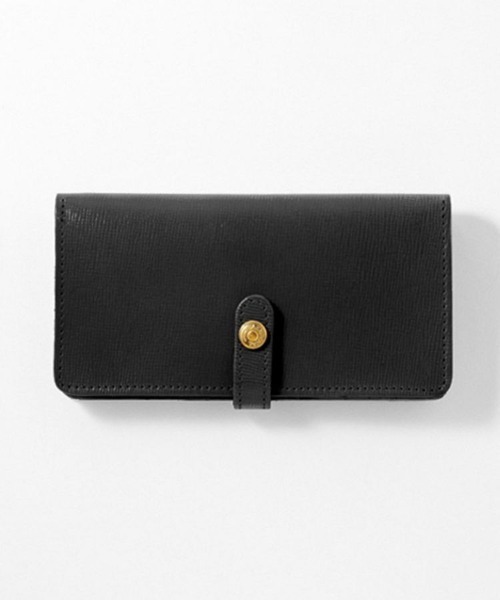 GLENROYAL(グレンロイヤル)の「【GLENROYAL/グレンロイヤル】ROUND LONG PURSE/フラップ付長財布(エンボスレザー)(財布・メンズ・ブラック/ダークブルー・00)」の4枚目の写真