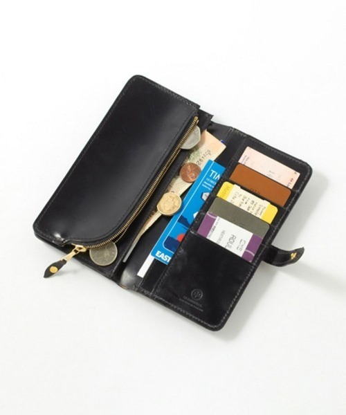 GLENROYAL(グレンロイヤル)の「【GLENROYAL/グレンロイヤル】ROUND LONG PURSE/フラップ付長財布(エンボスレザー)(財布・メンズ・ブラック/ダークブルー・00)」の5枚目の写真