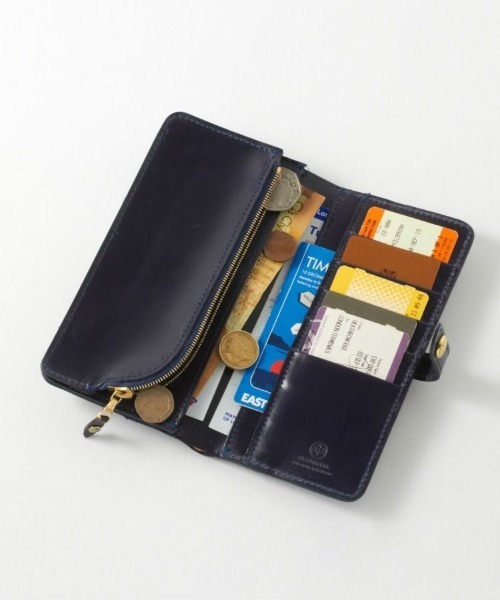 GLENROYAL(グレンロイヤル)の「【GLENROYAL/グレンロイヤル】ROUND LONG PURSE/フラップ付長財布(エンボスレザー)(財布・メンズ・ブラック/ダークブルー・00)」の11枚目の写真