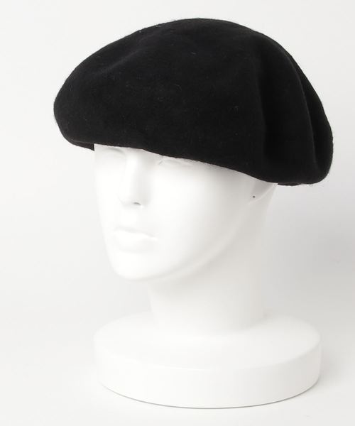 archives（アルシーヴ）の「合皮パイピングバスクベレー（ハンチング/ベレー帽・レディース・ブラック/チャコールグレー・MEDIUM）」の2枚目の写真