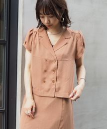 【ZOZOTOWN限定アイテム】ダブルボタン開襟ブラウス