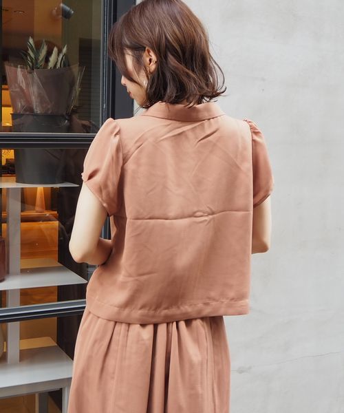 tiptop(ティップトップ)の「【ZOZOTOWN限定アイテム】ダブルボタン開襟ブラウス(シャツ/ブラウス・レディース・ベージュ/ネイビー/ブラウン・FREE)」の9枚目の写真