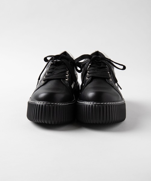 WEGO(ウィゴー)の「WEGO/ボリュームラインスニーカー(スニーカー・レディース・ブラック/ホワイト/パープル・LARGE/MEDIUM)」の9枚目の写真