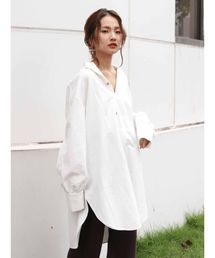 Ungrid | ノーカラーチュニックシャツ(シャツ/ブラウス)