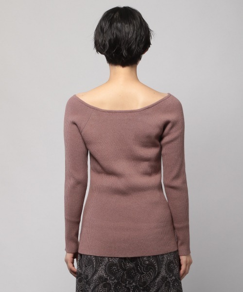 PAGEBOY（ページボーイ）の「スクエアリブニットプルオーバー（ニット/セーター・レディース・ブラック/ダークブラウン/オフホワイト/ライトブラウン・FREE）」の12枚目の写真