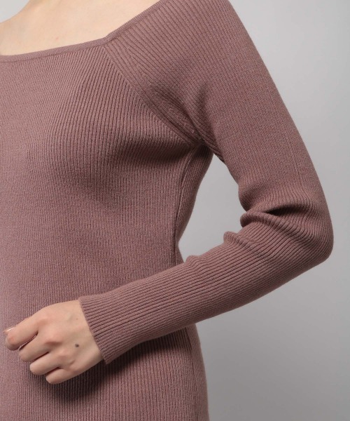 PAGEBOY（ページボーイ）の「スクエアリブニットプルオーバー（ニット/セーター・レディース・ブラック/ダークブラウン/オフホワイト/ライトブラウン・FREE）」の15枚目の写真