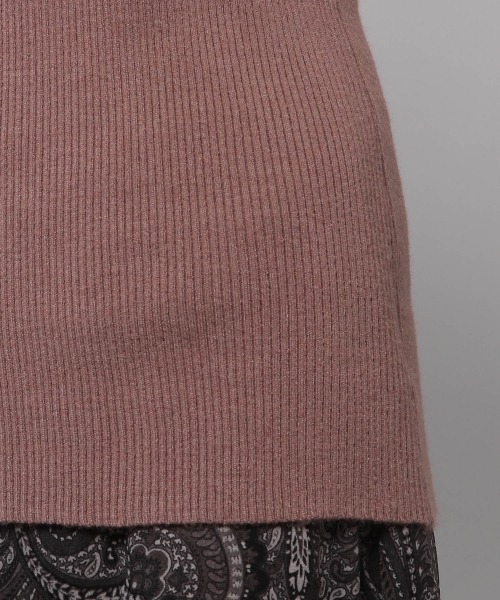 PAGEBOY（ページボーイ）の「スクエアリブニットプルオーバー（ニット/セーター・レディース・ブラック/ダークブラウン/オフホワイト/ライトブラウン・FREE）」の16枚目の写真