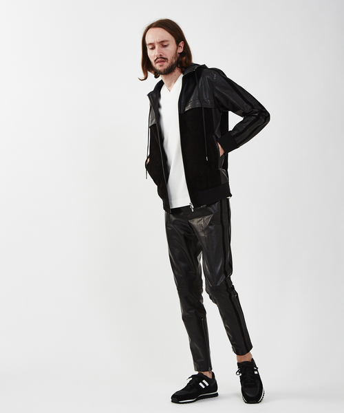 5351 POUR LES HOMMES（ゴーサンゴーイチプールオム）の「【セットアップ対応】ラムジャージーZIPパーカージャケット（ブルゾン・メンズ・ブラック・46/48）」の3枚目の写真