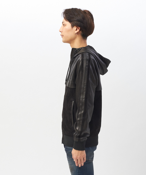 5351 POUR LES HOMMES（ゴーサンゴーイチプールオム）の「【セットアップ対応】ラムジャージーZIPパーカージャケット（ブルゾン・メンズ・ブラック・46/48）」の7枚目の写真