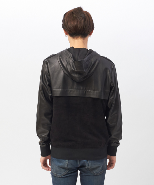 5351 POUR LES HOMMES（ゴーサンゴーイチプールオム）の「【セットアップ対応】ラムジャージーZIPパーカージャケット（ブルゾン・メンズ・ブラック・46/48）」の8枚目の写真