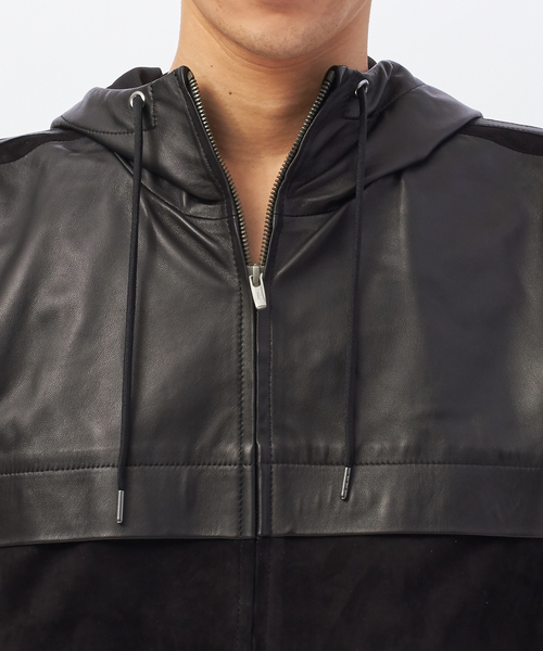 5351 POUR LES HOMMES（ゴーサンゴーイチプールオム）の「【セットアップ対応】ラムジャージーZIPパーカージャケット（ブルゾン・メンズ・ブラック・46/48）」の9枚目の写真