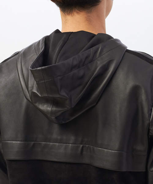 5351 POUR LES HOMMES（ゴーサンゴーイチプールオム）の「【セットアップ対応】ラムジャージーZIPパーカージャケット（ブルゾン・メンズ・ブラック・46/48）」の16枚目の写真