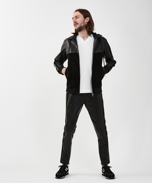 5351 POUR LES HOMMES（ゴーサンゴーイチプールオム）の「【セットアップ対応】ラムジャージーZIPパーカージャケット（ブルゾン・メンズ・ブラック・46/48）」の19枚目の写真