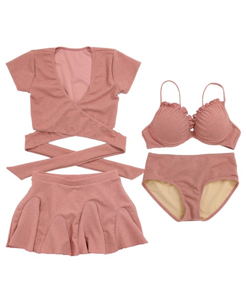 ■新品■PINK(ピンク)プッシュアップトップビキニセット S プリント ビキニトップス - ピンク | ZARA Japan / 日本