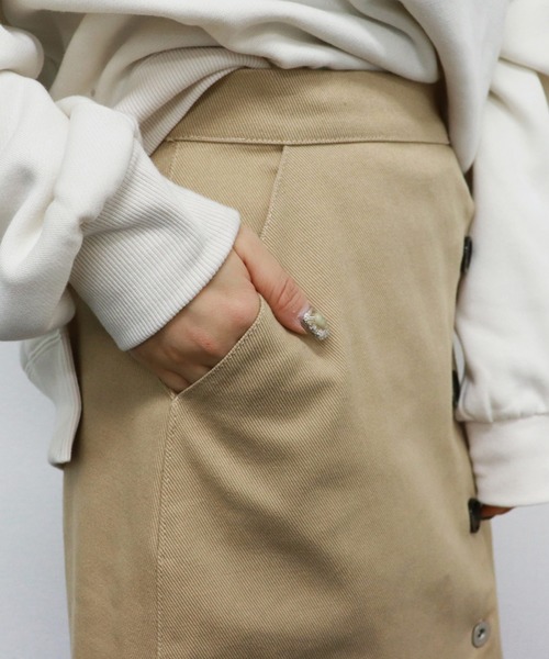 PairPair（ペアペア）の「サイドボタンツイルミディスカート（スカート・レディース・ベージュ/インディゴブルー/モカ・FREE）」の19枚目の写真