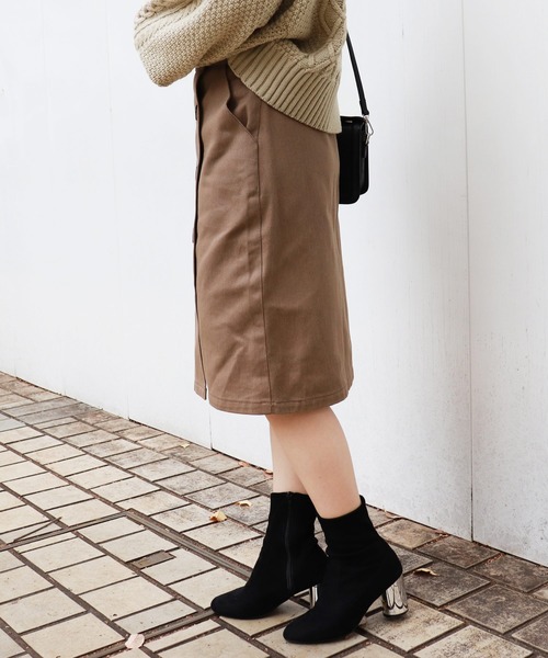 PairPair（ペアペア）の「サイドボタンツイルミディスカート（スカート・レディース・ベージュ/インディゴブルー/モカ・FREE）」の13枚目の写真