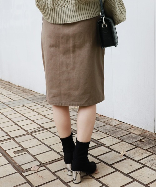 PairPair（ペアペア）の「サイドボタンツイルミディスカート（スカート・レディース・ベージュ/インディゴブルー/モカ・FREE）」の14枚目の写真