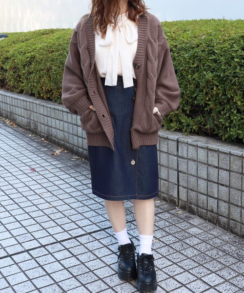 PairPair（ペアペア）の「サイドボタンツイルミディスカート（スカート・レディース・ベージュ/インディゴブルー/モカ・FREE）」の15枚目の写真