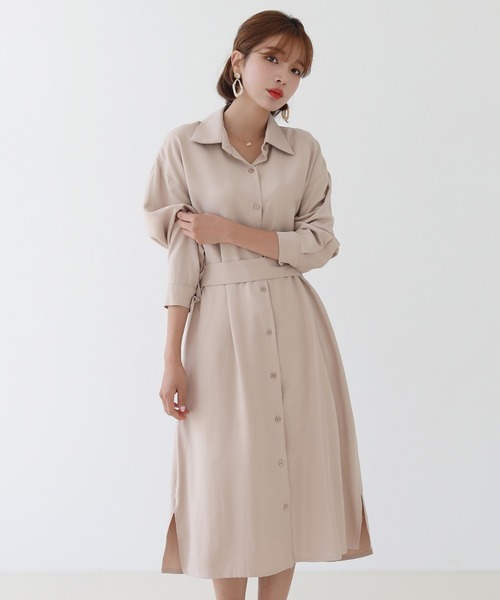 セール ルーズフィット ロングシャツワンピース ワンピース By Muni R バイ ムニール のファッション通販 Zozotown