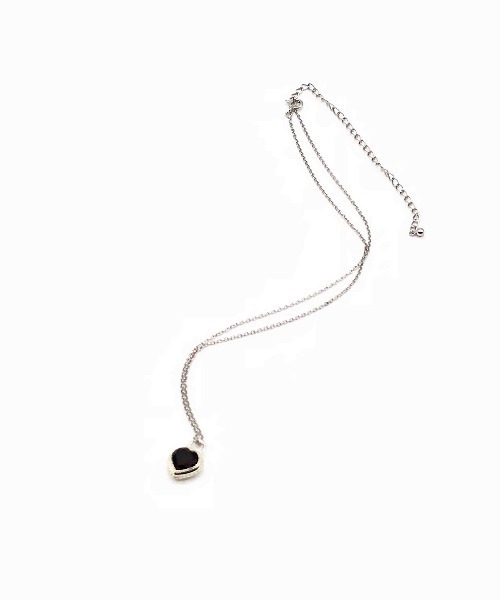 ATELIER COVA（アトリエコバ）の「シルバー925　8㎜天然石ハートチャームネックレス【ガーネット・アメシスト】（ネックレス・レディース・パープル系その他/ワインレッド/ブラック/ブルー/グリーン・FREE）」の15枚目の写真