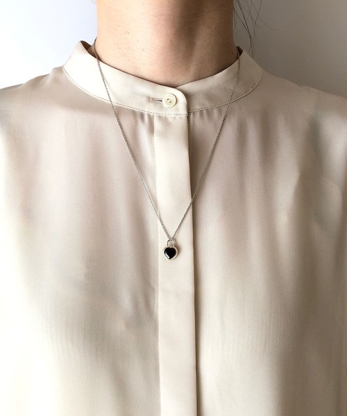 ATELIER COVA（アトリエコバ）の「シルバー925　8㎜天然石ハートチャームネックレス【ガーネット・アメシスト】（ネックレス・レディース・パープル系その他/ワインレッド/ブラック/ブルー/グリーン・FREE）」の18枚目の写真