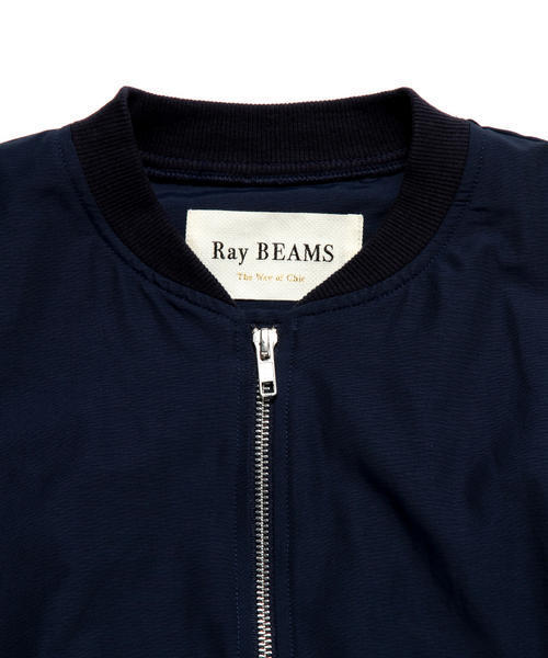 Ray BEAMS（レイビームス）の「Ray BEAMS / グログラン MA-1 ブルゾン（ブルゾン・レディース・ブラック/ネイビー・0/1）」の8枚目の写真
