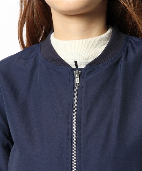 Ray BEAMS（レイビームス）の「Ray BEAMS / グログラン MA-1 ブルゾン（ブルゾン・レディース・ブラック/ネイビー・0/1）」の13枚目の写真