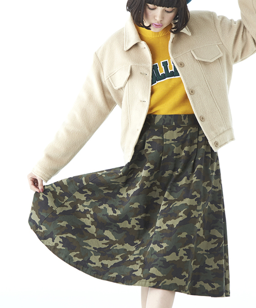 WEGO（ウィゴー）の「WEGO/迷彩ミモレスカート（スカート・レディース・その他1・FREE）」の12枚目の写真