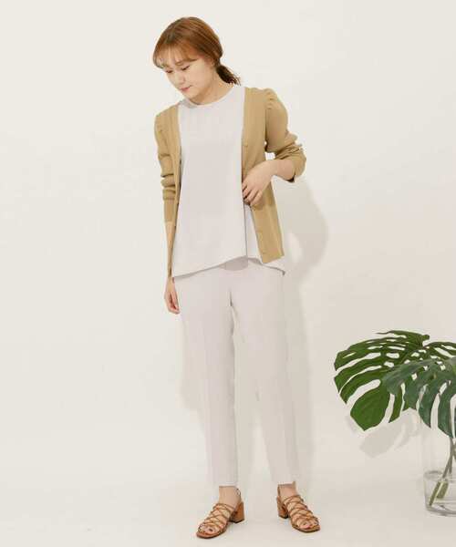 SENSE OF PLACE by URBAN RESEARCH（センスオブプレイスバイアーバンリサーチ）の「バックフレアセットアップ(テーパード)（セットアップ・レディース・ネイビー/グリーン/ライトベージュ・SMALL/MEDIUM）」の20枚目の写真