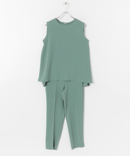 SENSE OF PLACE by URBAN RESEARCH（センスオブプレイスバイアーバンリサーチ）の「バックフレアセットアップ(テーパード)（セットアップ・レディース・ネイビー/グリーン/ライトベージュ・SMALL/MEDIUM）」の22枚目の写真