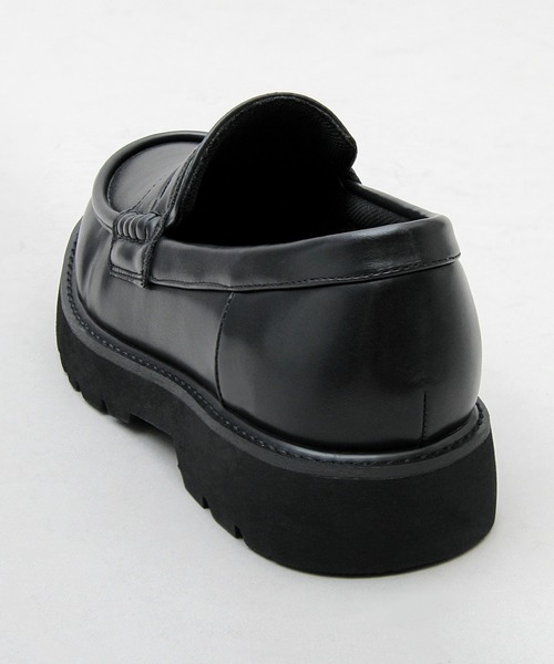 glabella(グラベラ)の「glabella / グラベラ / 厚底 ダッド コインローファー / プラットフォーム ドレスシューズ(ローファー・メンズ・ブラック・S/M/L)」の9枚目の写真
