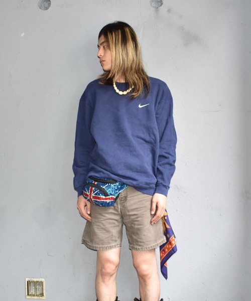 NIKE（ナイキ）の「【ヴィンテージ古着】90's NIKE/ナイキ ロゴ クルーネックスウェット（スウェット・メンズ・ネイビー・LARGE）」の3枚目の写真