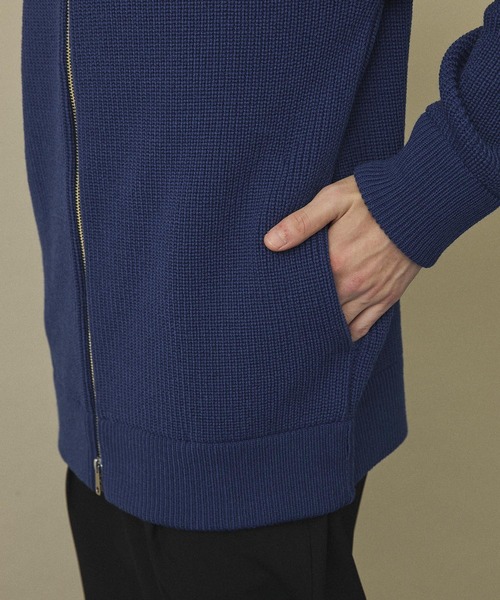 UNITED TOKYO（ユナイテッドトウキョウ）の「リブジップアップニット（ニット/セーター・メンズ・ブラック/ベージュ/カーキ/インディゴブルー/ダークグレー・1/2/3）」の21枚目の写真