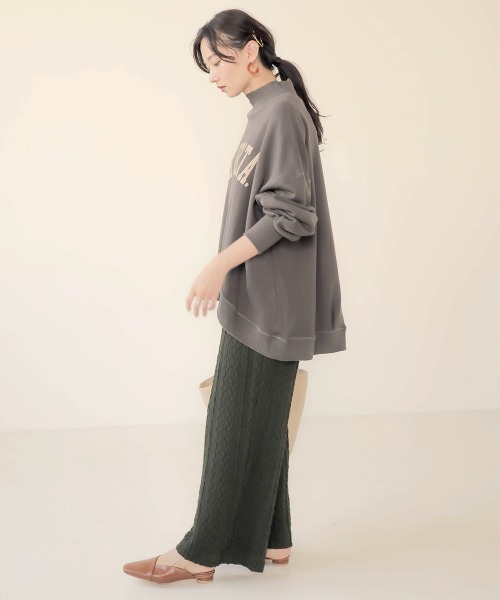 Bab(バブ)の「【WEB限定】ジャガードニットパンツ(その他パンツ・レディース・ブラック/カーキ/テラコッタ・FREE)」の6枚目の写真