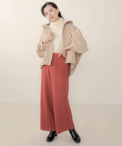 Bab(バブ)の「【WEB限定】ジャガードニットパンツ(その他パンツ・レディース・ブラック/カーキ/テラコッタ・FREE)」の10枚目の写真