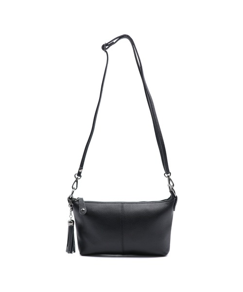 GUSCIO(グッシオ)の「【グッシオレザー】本革 ミニショルダーバッグ タッセル付き クロスボディ シュリンク(ショルダーバッグ・レディース・ブラック/モカ/カーキ/スモークピンク/シルバー系その他/ベージュ/アイボリー/シルバー/ミント/ブロンズ/レッド/グリーン/イエロー/ピンク/シルバー系その他2・FREE)」の16枚目の写真