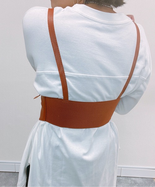 ap retro（アプレトロ）の「ハーネスベルト/コルセットベルト【ZOZO限定アイテム】（ベルト・レディース・ブラック/ベージュ・FREE）」の7枚目の写真