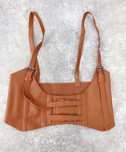 ap retro（アプレトロ）の「ハーネスベルト/コルセットベルト【ZOZO限定アイテム】（ベルト・レディース・ブラック/ベージュ・FREE）」の6枚目の写真